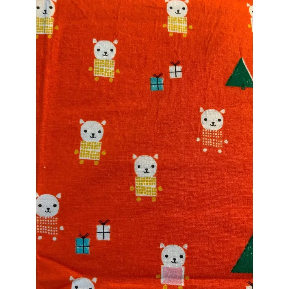 Handmade Christmas Cat Pillowcase Set: Ruby Star Society Quilting Cotton